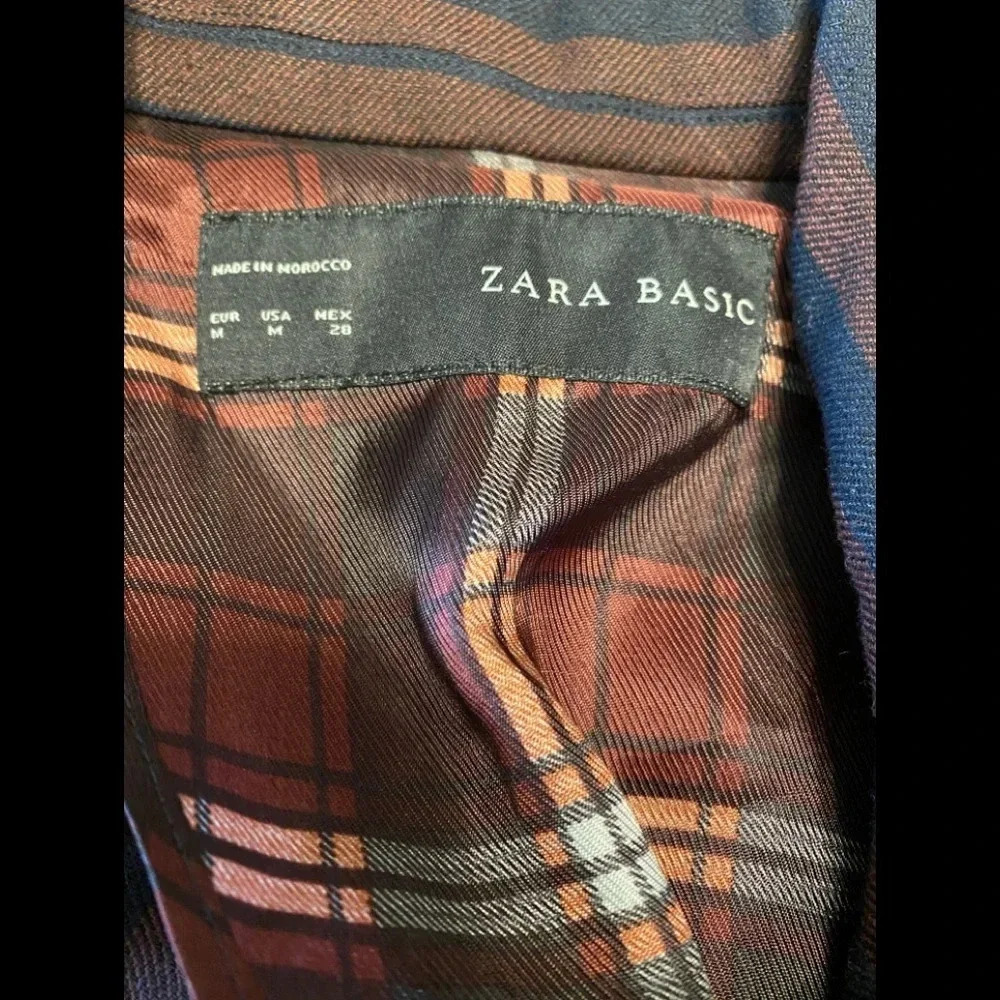 Zara Basic Double Breasted Jacket Striped - image 6